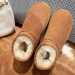 Boots 2023 New Style Short Classic Mini Short Ankle Boot for Women Fur Lined Boots Snow Warm Slip on Anti-Slip Boot for Outdoor