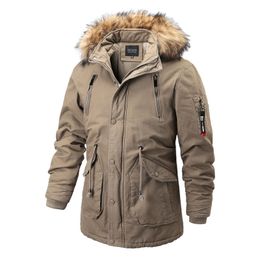 Men's Down Parkas Warm Winter Coat Big Size Cotton Outwear Slim Hooded Parker Jacket Male Clothing veste d'hiver homme 230809
