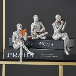 Decorative Objects Figurines Humanoid sculptures figurines Home Decoration statues and statues Mummy Figure Sculpture Living Room Decor Office Ornaments 230809