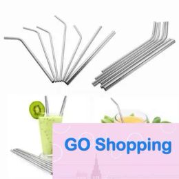 Fashion Stainless Steel Straw Stainless Steel Straw Steel Drinking Straws Reusable ECO Metal Drinking Straw Bar Drinking Straws 300pcs