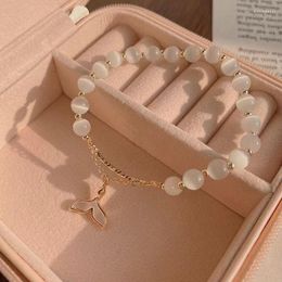 Strand Super Fairy Fishtail Opal Bracelet Female Luxury Cool Wind Niche Design High Sense Of Temperament Jewelry.