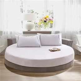 el Round Bedding Fitted Bed sheet with Elastic band romantic Themed el Round Mattress Cover Diameter 200cm-220cm 201113202y