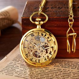 Wristwatches Selling Retro Hollow Out Men's Manual Mechanical Pocket Watch With No Cover Holiday Cocktail Party Fashion Gift