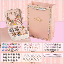 Other Event Party Supplies Diy Beaded Bracelet Set With Storage Box For Girls Gift Acrylic European Large Hole Beads Handmade Jewelr Dhcpv