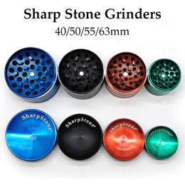 Concave Grinders 40/50/55/63mm With logo Herb Grinder Smoking Fast Ship Zinc Alloy Metal Crushers Sharp Stone Crusher
