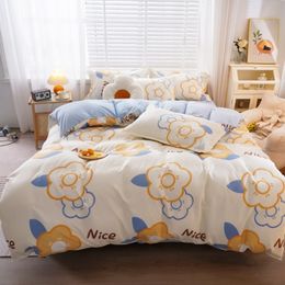 Bedding sets Bedding Set Double Bed Set 4 Pieces Blanket Cover Duvet Cover Set Pillowcases Linen Sheet King Size 230809