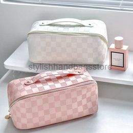 Cosmetic Cases Chessboard Checker Makeup for Women Large Capacity Portable Advanced 2023 Travel Cosmetics Washing and Storage Bagstylishhandbagsstore