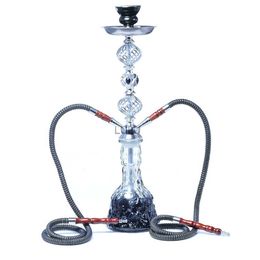 XISA Hookah Shisha Pipe Narguile Chicha Pipa with Ceramic Bowl Charcoal Tongs Double HoseCrystal Crafts Glass Accessories HKD230809