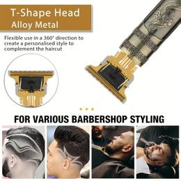 1pc Zinc Alloy Hair Trimmer Electric Hair Clipper Hair Shaver With Large Capacity Battery Hair Cutting Machine Hair Care