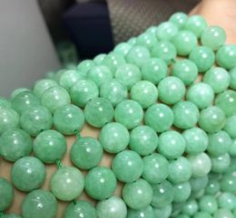 Beads 6mm 8mm 10mm 12mm 14mm Green Jade Natural Gemstone DIY Loose For Jewellery Making Strand 15 Inches Wholesale