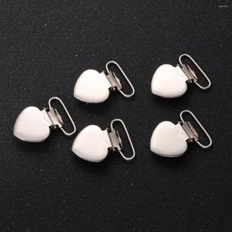 Wall Clocks 20pcs Clips For Clothes Fashion Suspender Holders Heart Metal Pacifier Buckle Sewing Tools Men Women