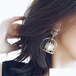 Dangle Chandelier New Arrival Pearl Cage Earrings For Women Fashion Birdcages Pendant Lady Earring Luxury Jewelry Drop Delivery Dhlih