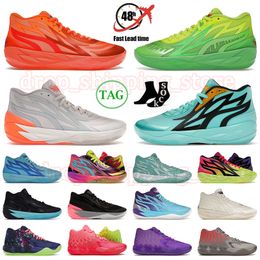 High Quality 2023 Basketball Shoes Lamelo Ball MB.01 MB.02 Sneakers Nickelodeon Slime Supernova Gorange Honeycomb Beige Galaxy mb01 mb02 Mens Womens Trainers 36-46