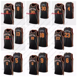 New''York''Knicks''Obi 1 Toppin Julius 30 Randle Basketball Jerseys RJ 9 Barrett Kemba 8 Walker Robinson Derrick 4Rose 5 Quickley Quentin Grime