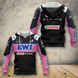 E29w 2023 Formula Uno Moda Uomo Felpe con cappuccio Felpe F1 Racing Team Grand Prix Moto Stampa 3d Bay Zipper Giacca primaverile per bambini