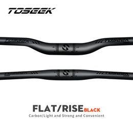 Bike Handlebars Components TOSEEK Mtb Carbon Handlebar Bicycle 318580720740760mm Matt Black For Mountain Accessories 230808