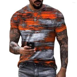 Men's T Shirts Large Size T-shirt 3D Printing Ink Splash Fashion Simple All-match Top Street Round Neck Casual Loose XXS-6XL