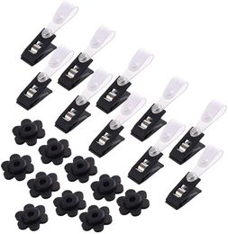 Garden Flag Rubber Stoppers Adjustable Windproof Garden Flags Clip spring buckle for Small Pole Stand P37