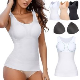 Women's Shapers Women Shapewear Tank Tops Seamless Ribbed Square Neck Compression Body Shaper Top Neoprene Workout