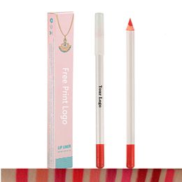 Lipstick Wholesale Lip Liner Pencil Private Label Vegan Red Matte Waterproof Lipliner Cruelty Free Creamy Cosmetics Products 230808