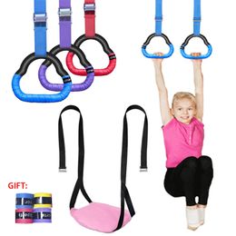 Gymnastic Rings Gymnastics Rings For Kid Adult ABS Gym Ring Adjustable Straps Buckles Pullup Workout Fitness Artistic Gymnastics Equipment Home 230808