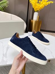 Grained Calfskin Washed Suede Basket Sneakers Punched Washed Suede Runners Brunello Cucinelli Designer Casual Shoes Trainers Sports Training Sneakers Size 39-46