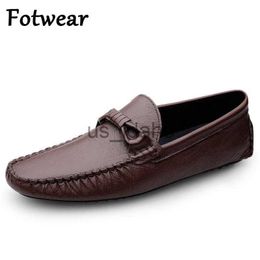 Dress Shoes Genuine Leather Men Loafers Comfortable Driving Shoes Slip On Mens Moccasins Wedding Party Men Shoes Office Dress Leather Shoes J230808