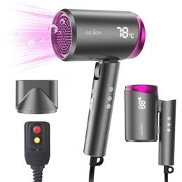 18800RPM Ionic Hair Dryer - 20 Million Negative Ions, 1800W, Adjustable Temperature & Wind Speed, LED Display, Foldable Handle - Perfect for Travel!