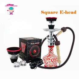 HAPPYSMOKING Electric-Head Hookah Shisha Accessories Stainless Steel Without Carbon Oil Burning Cachimba Chicha Bowl Set HKD230809