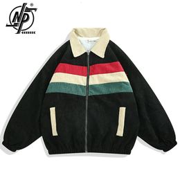 Mens Jackets Korean Corduroy Varsity Men Causal Patchwork Baseball Outwear Harajuku Loose Couple College Jacket Coats 230809