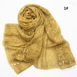 Scarves Cross-Border 2023 Spring Women's Voile Solid Colour Silver Dot Multi-Purpose Scarf Can Be Closed Toe Factory Direct Suppl