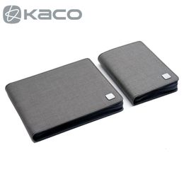 Pencil Cases KACO ALIO Pen Storage Bag Portable Zipper Case Waterproof Canvas Black Grey for 10 20 Pens 230808