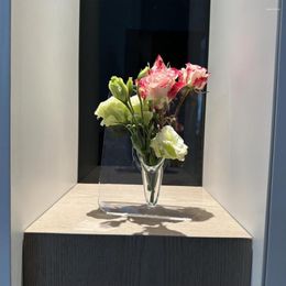Vases Acrylic Creative Flower Arrangement Holder Lightweight Po Frame Vase Elegant Home Decor