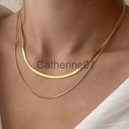 Pendant Necklaces 2pcs Fashion Simple Snake Blade Charm Clavicle Choker Necklace for Women Retro Minimalist Chain Necklace Jewelry Gift J230809