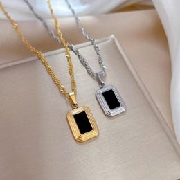 Chains Non Fading Allergic Titanium Steel Color Retaining Black Block Gold For Both Men And Women With The Same Version Of