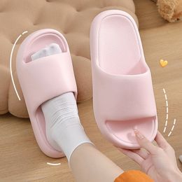 Slippers Thick Platform Woman Summer Cute Slide Sandals Couple Comfort Indoor Bathroom Beach Flip Flops for Men 230808
