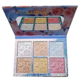 Body Glitter 6 Colour Highlighter repair blush Bronzer powder pallet brighten pearl shimmer Eye shadow multi functional makeup face palette 230809