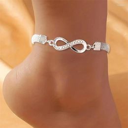 Anklets Adjustable Crystal Cross Anklet For Women Girls Summer Beach Sandals Ankle Bracelet E099