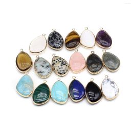 Pendant Necklaces Irregular Rose Quartz Crystal Natural Stone Half Gem DIY Earrings Necklace Jewellery Accessories Gift