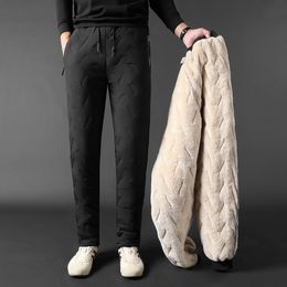 Men's Pants Men's Winter Pants Outside Warm Joggers Thicken Men Sweatpants Heavyweight Streetwear Fleece Trousers Men Pant 230808