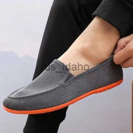 Dress Shoes Man's Big Size Loafers Shoes Flats Slippers Fabric Slip-on Men Gommino Driving Shoes Fashion Summer Style Soft Male Moccasins J230808