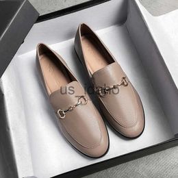 Dress Shoes Women Shoes Ladies Flat Fashion Vintage British Leather Oxford Loafers Size 44 Comfy Casual Shallow Flats Gold J230808