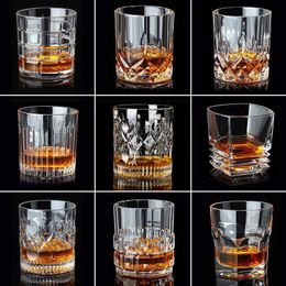 Crystal Whiskey Glass Cup For the Home Bar Beer Water and Party Hotel Wedding Glasses Gift Drinkware HKD230809