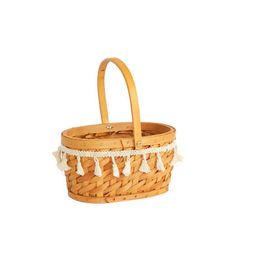 Storage Baskets Handmade Woven For Flower Fruit Vegetable Home Organiser Decor Drop Delivery Garden Housekee Organisation Dhjnu