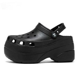 HOT Sandals Fashion Sandal Woman Platform New Black Clog Garden Slippers Slip on for Girl Beach Shoes Slides Sandalia Plataforma 230417