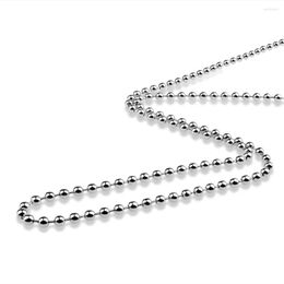 Chains Fashion 925 Sterling Silver Necklace Men & Women 2.3MM 18 "20" 22 "24" 26 "28" Solid Bead Chain Pendant Link Jewelry