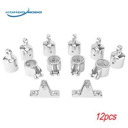 Other Sporting Goods 12PCS Marine Hardware Universal 3Bow Bimini Top 316 Stainless Steel Set Deck Hinge Jaw Slide Eye End Fitting Boat Accessories 230808