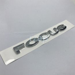New style Focus Lettering Logo Emblem For Ford focus Car Rear Trunk Badge Name Plate Sticker287b