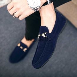 Dress Shoes Mental Solid Loafers Mens Shoes High Quality Soft Driving Flats Male Walking Shoes Suede Casual Slip on Loafers Mocasines Hombre J230808