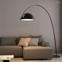 Floor Lamps Reading Modern Black Standing Lamp Elegant Curved Arched Living Room European Simple Lampadaire De Salon Decor